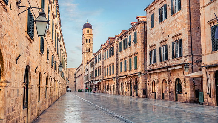 The Stradun in Dubrovnik, Croatia